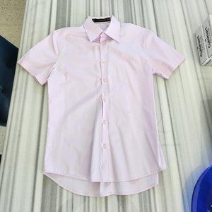 J. Lindeberg Men's Short Sleeve Button Down SHIRT MEDIUM